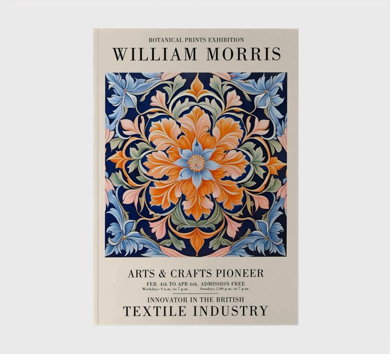 william morris-symmetrical and repeating flowers and leaves notebook by Art Crew Kbm