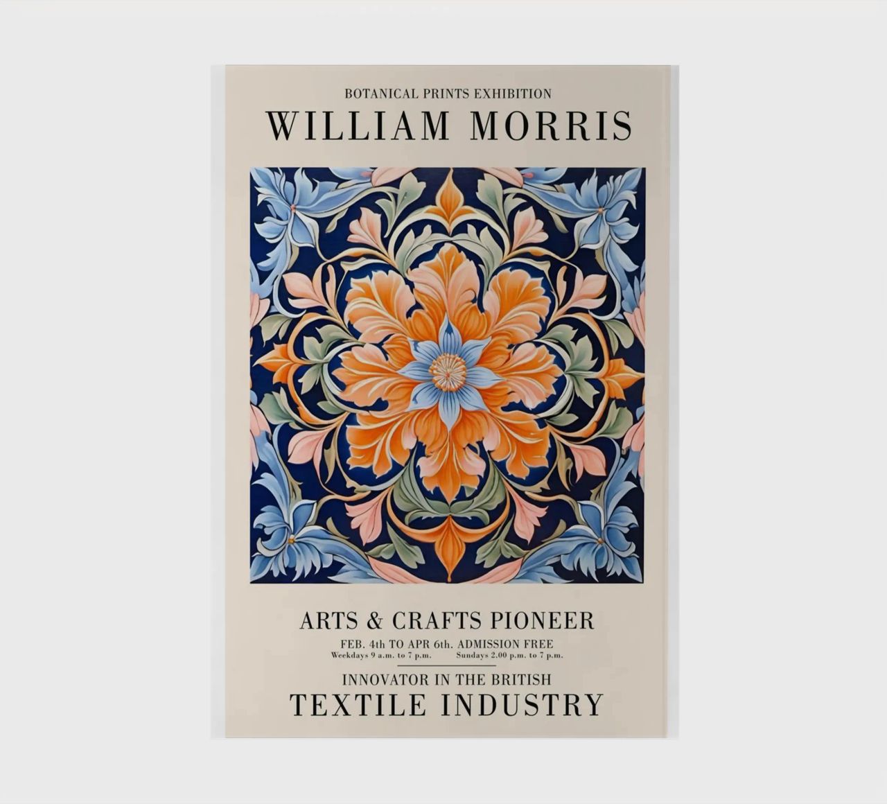william morris-symmetrical and repeating flowers and leaves notebook by Art Crew Kbm