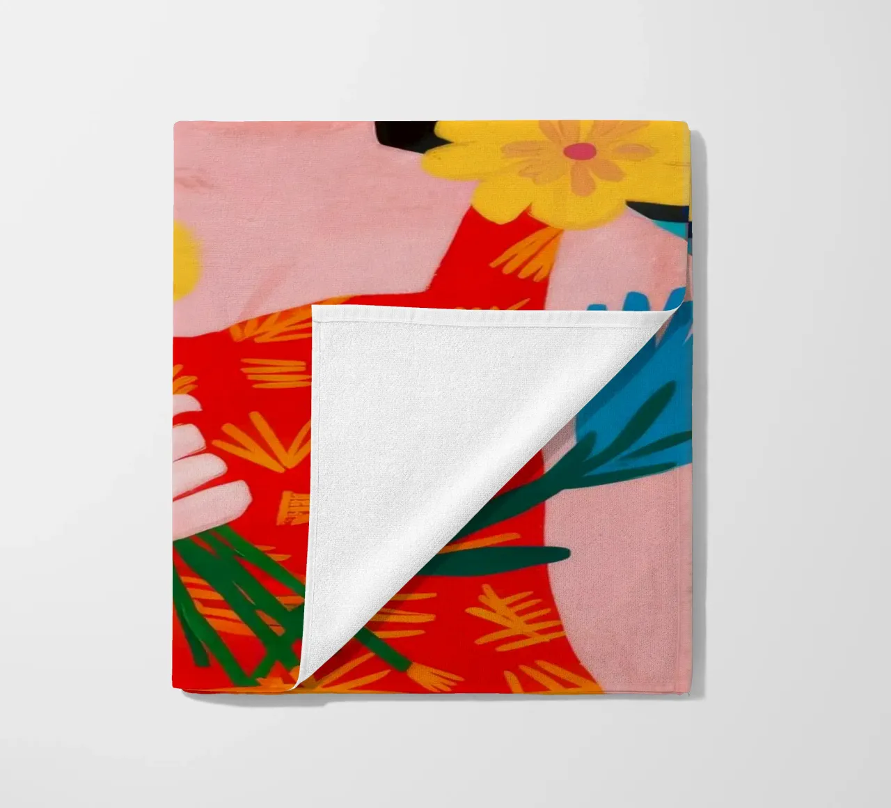 Abbraccio floreale telo mare da Petal Canvas
