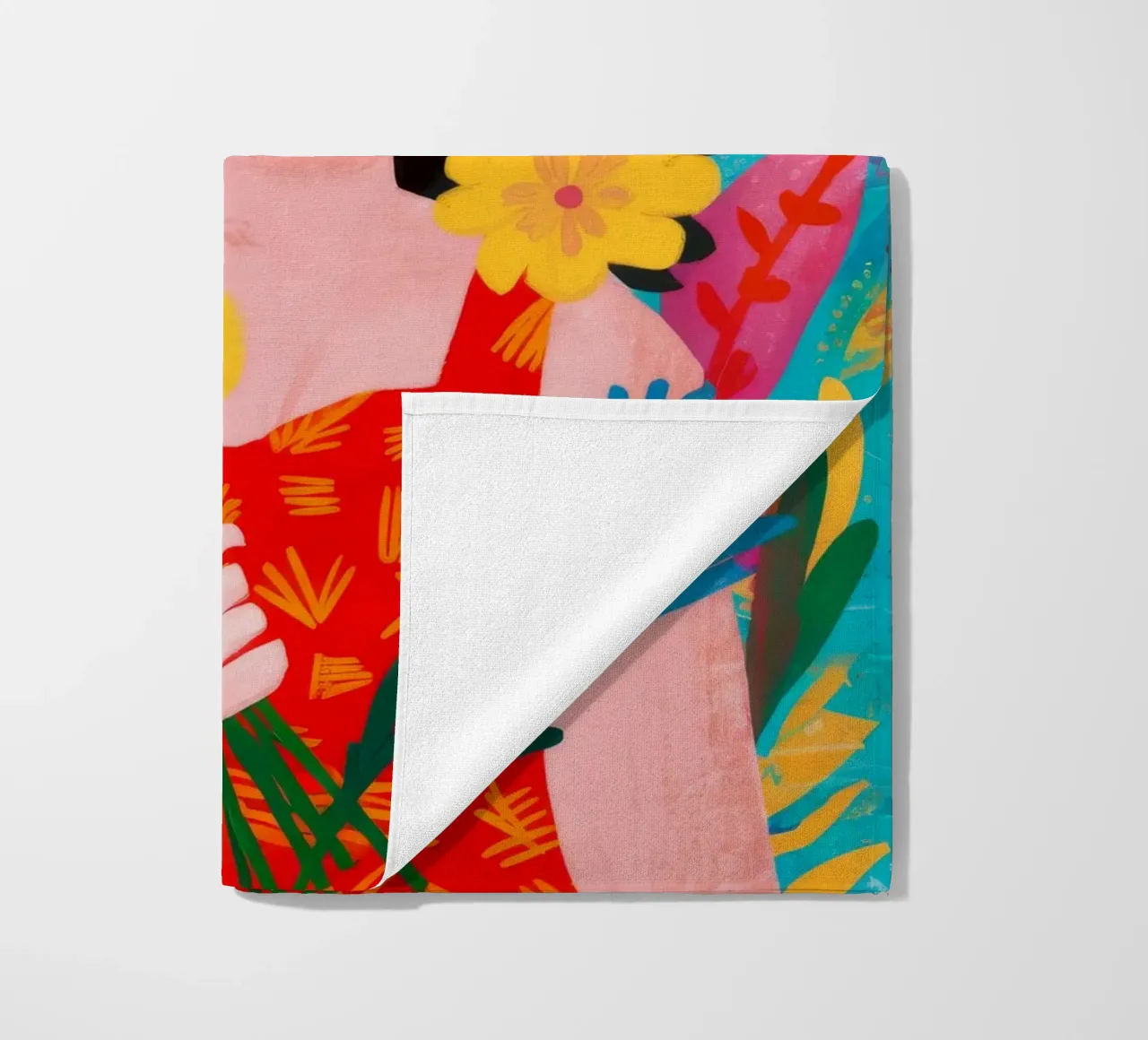 Abbraccio floreale telo mare da Petal Canvas