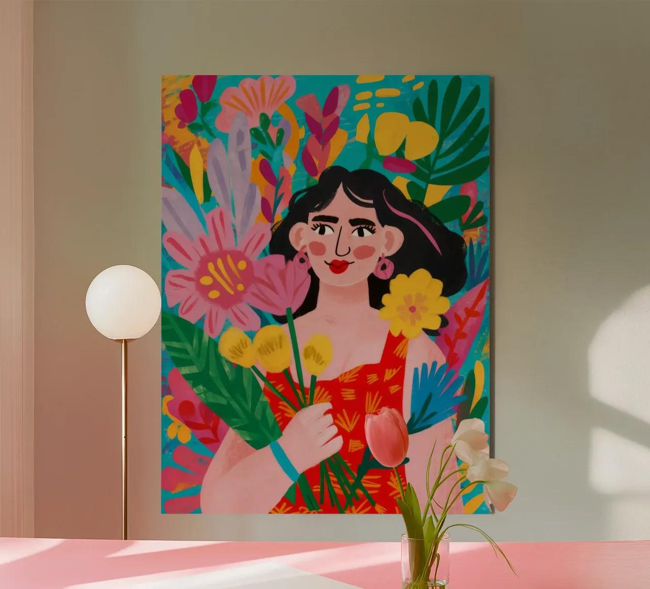 Blumige Umarmung Alu-Dibond von Petal Canvas