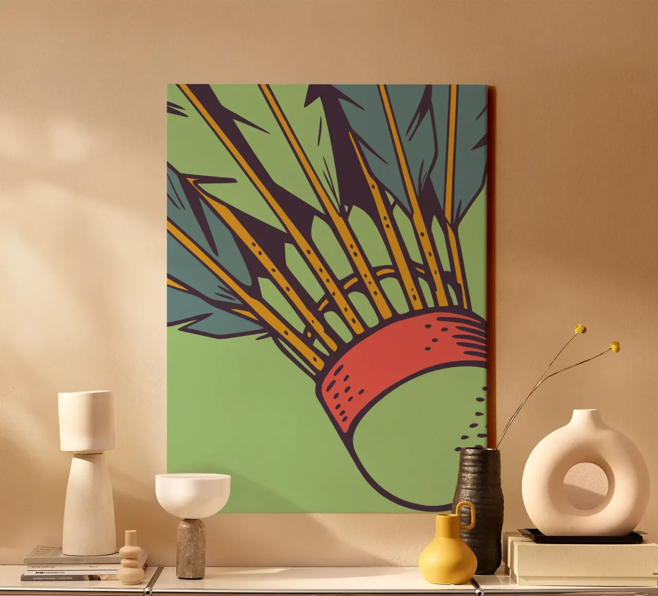 Badminton canvas with Floater frame by SPORTS ONLY