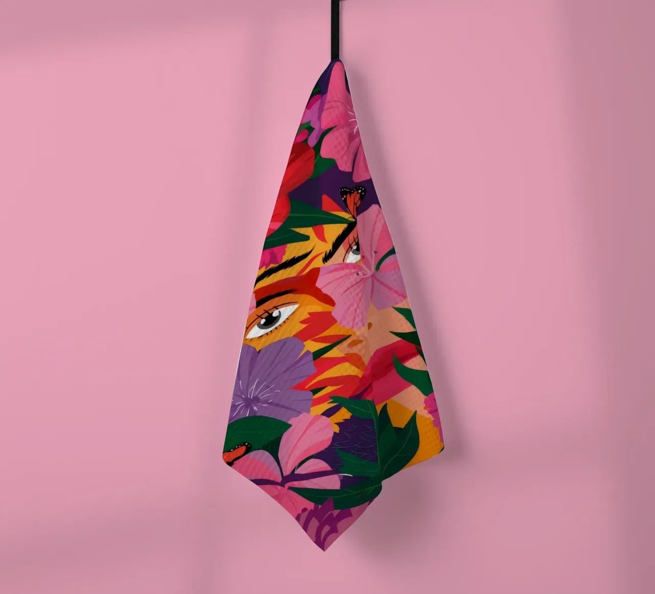 Mystère des yeux floraux torchon de Petal Canvas