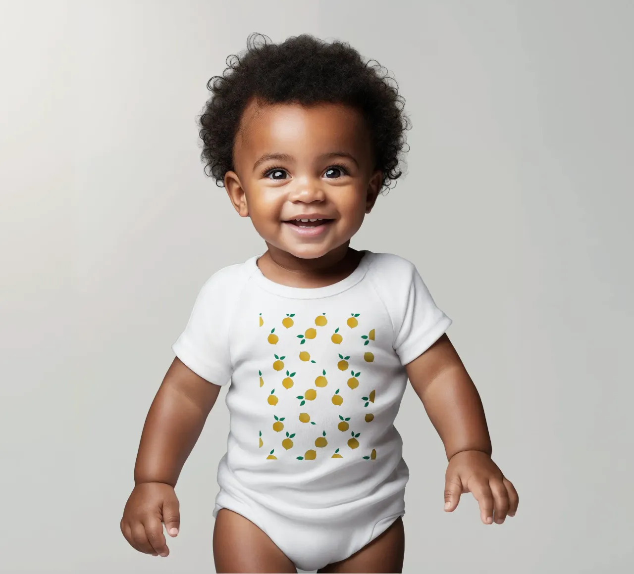 Fresh Summer Yellow Lemons Pattern body neonato maniche corte da showmemars