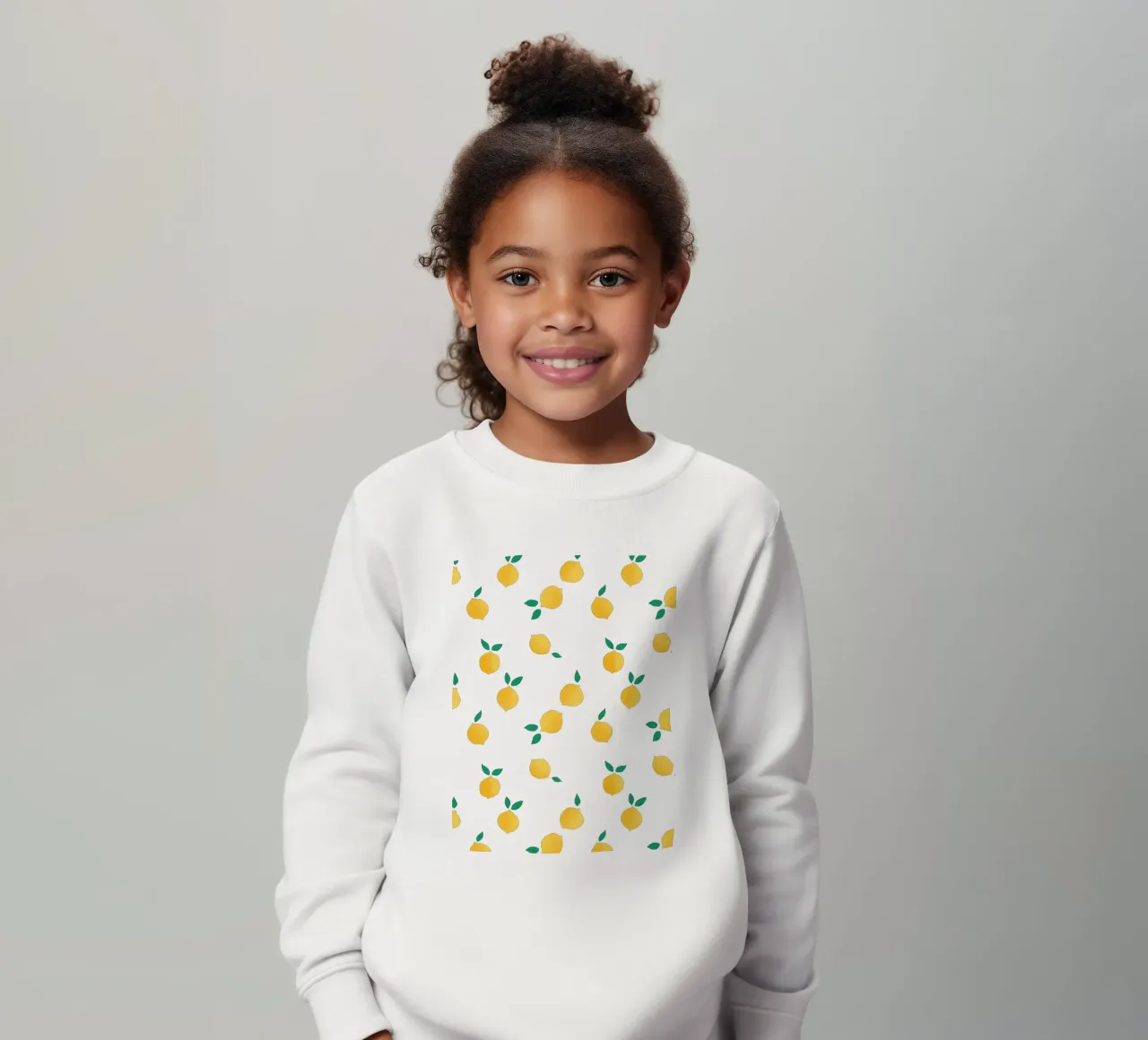 Fresh Summer Yellow Lemons Pattern felpa bambino da showmemars
