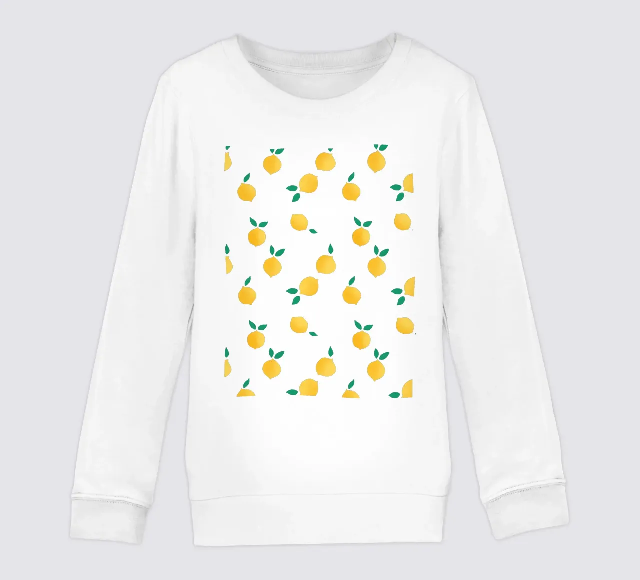 Fresh Summer Yellow Lemons Pattern felpa bambino da showmemars