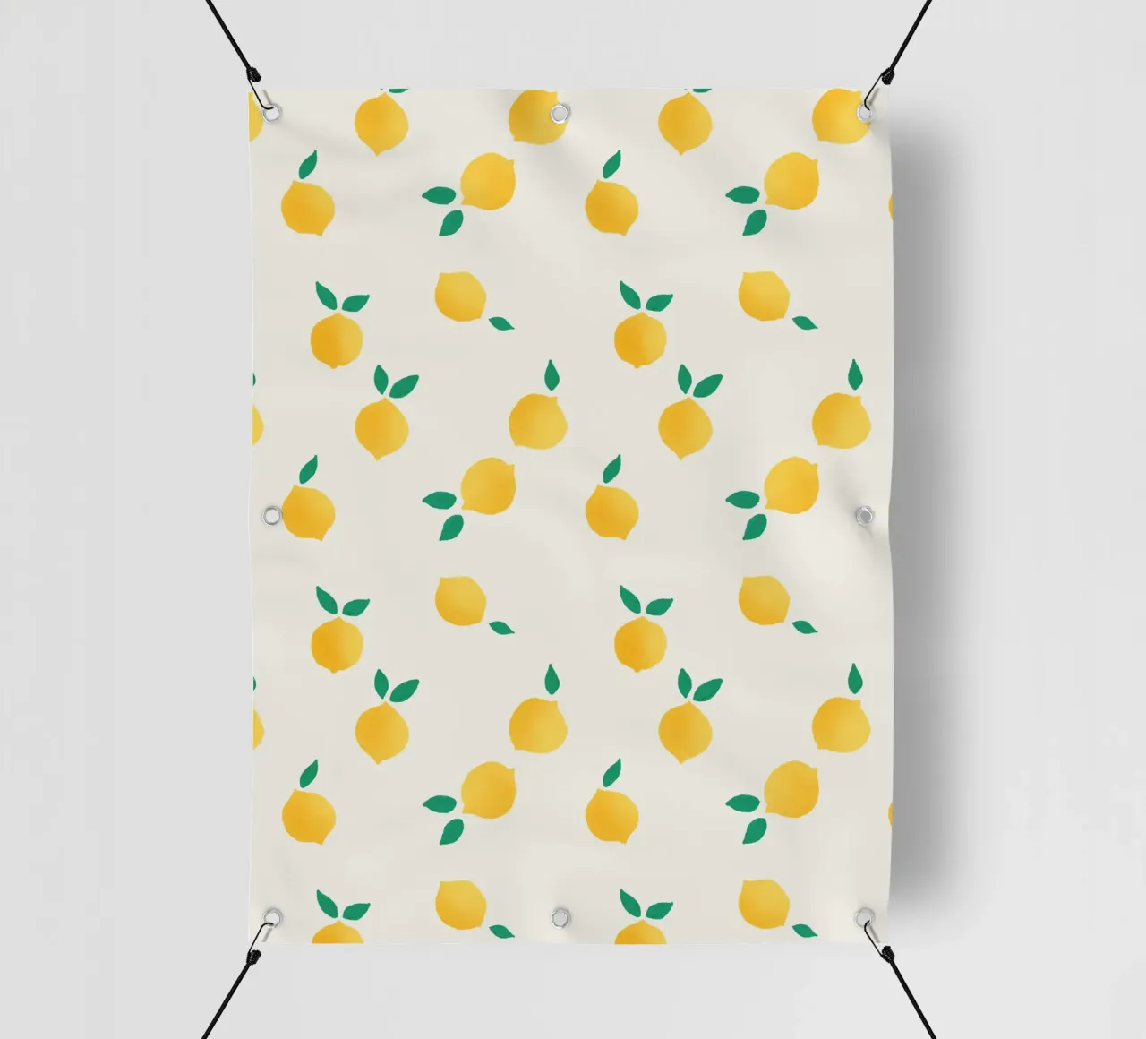 Fresh Summer Yellow Lemons Pattern telo in pvc da showmemars