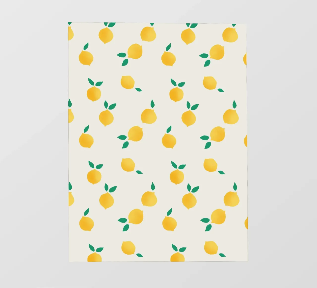 Fresh Summer Yellow Lemons Pattern telo in pvc da showmemars