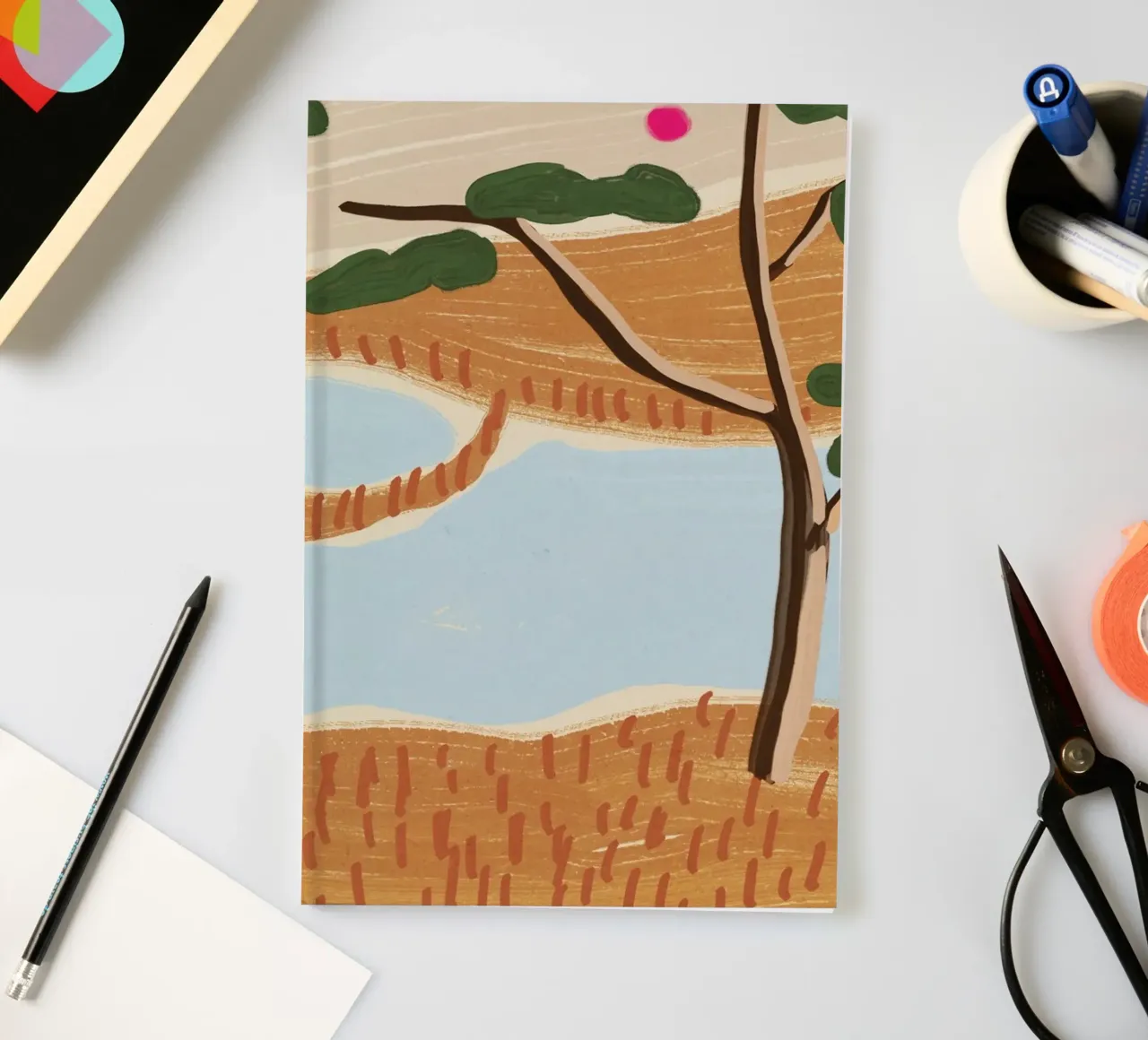 Tableau paysager - Champ d'or carnet de notes de Little Dean