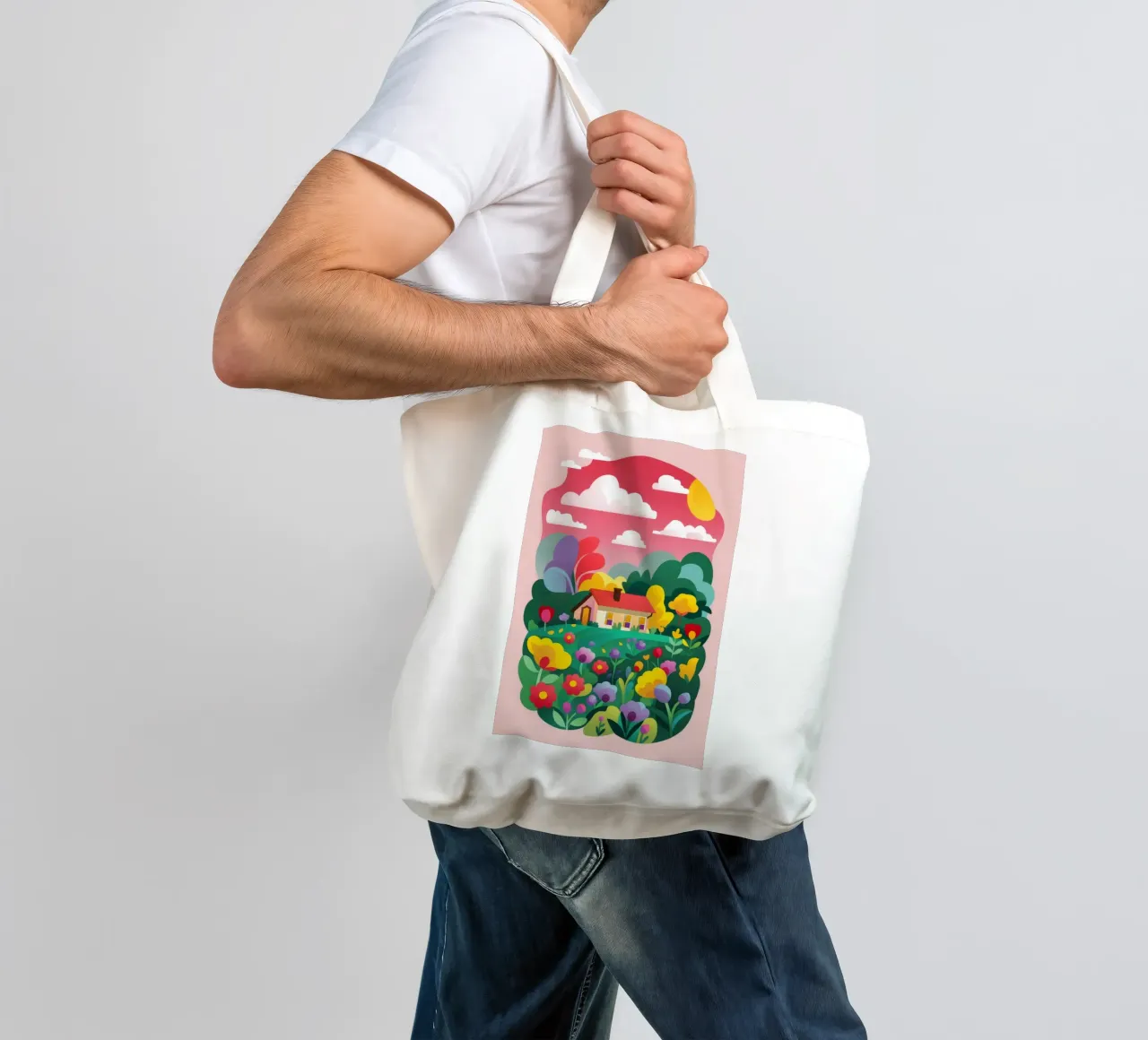 Idyllic Countryside tote bag by Petal Canvas