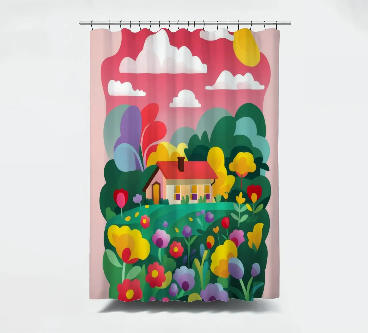Idyllic Countryside shower curtain by Petal Canvas