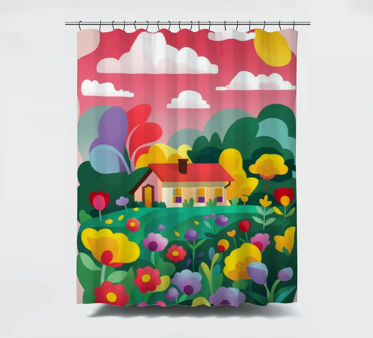 Idyllic Countryside shower curtain by Petal Canvas