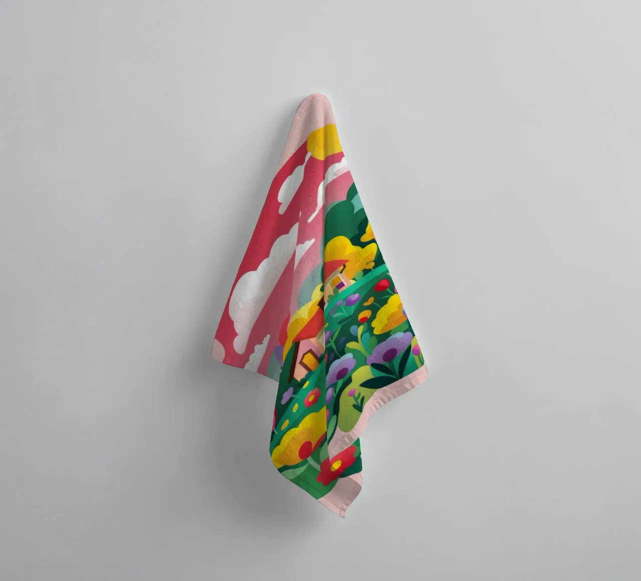 Idyllic Countryside towel by Petal Canvas