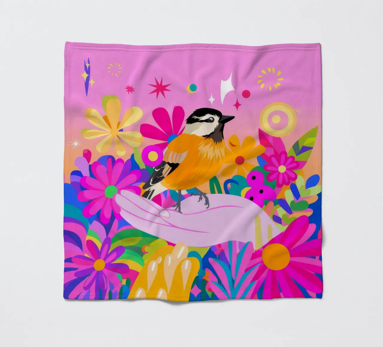 Vogelparadijs fleecedeken van Petal Canvas