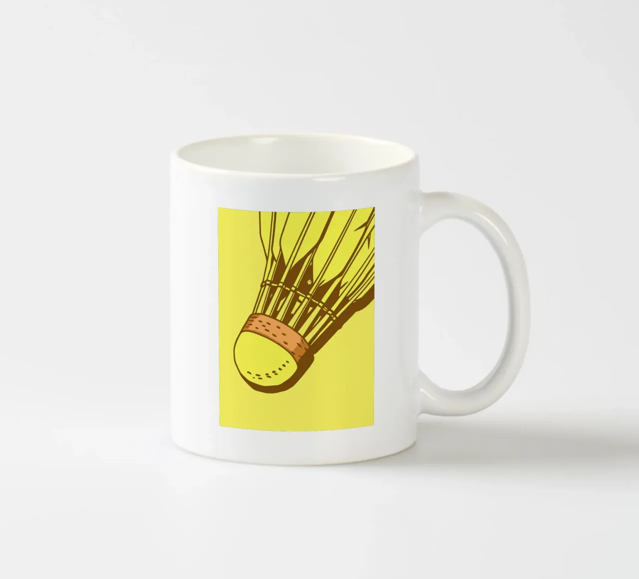Badminton giallo tazza in ceramica da SPORTS ONLY