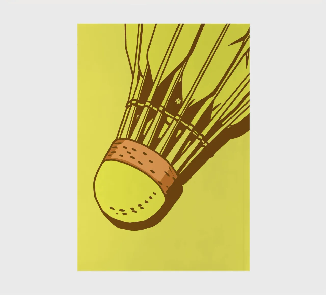 Badminton jaune carnet de notes de SPORTS ONLY