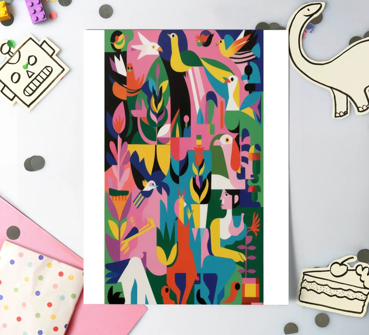 Abstract Garden sticker sheet by Petal Canvas