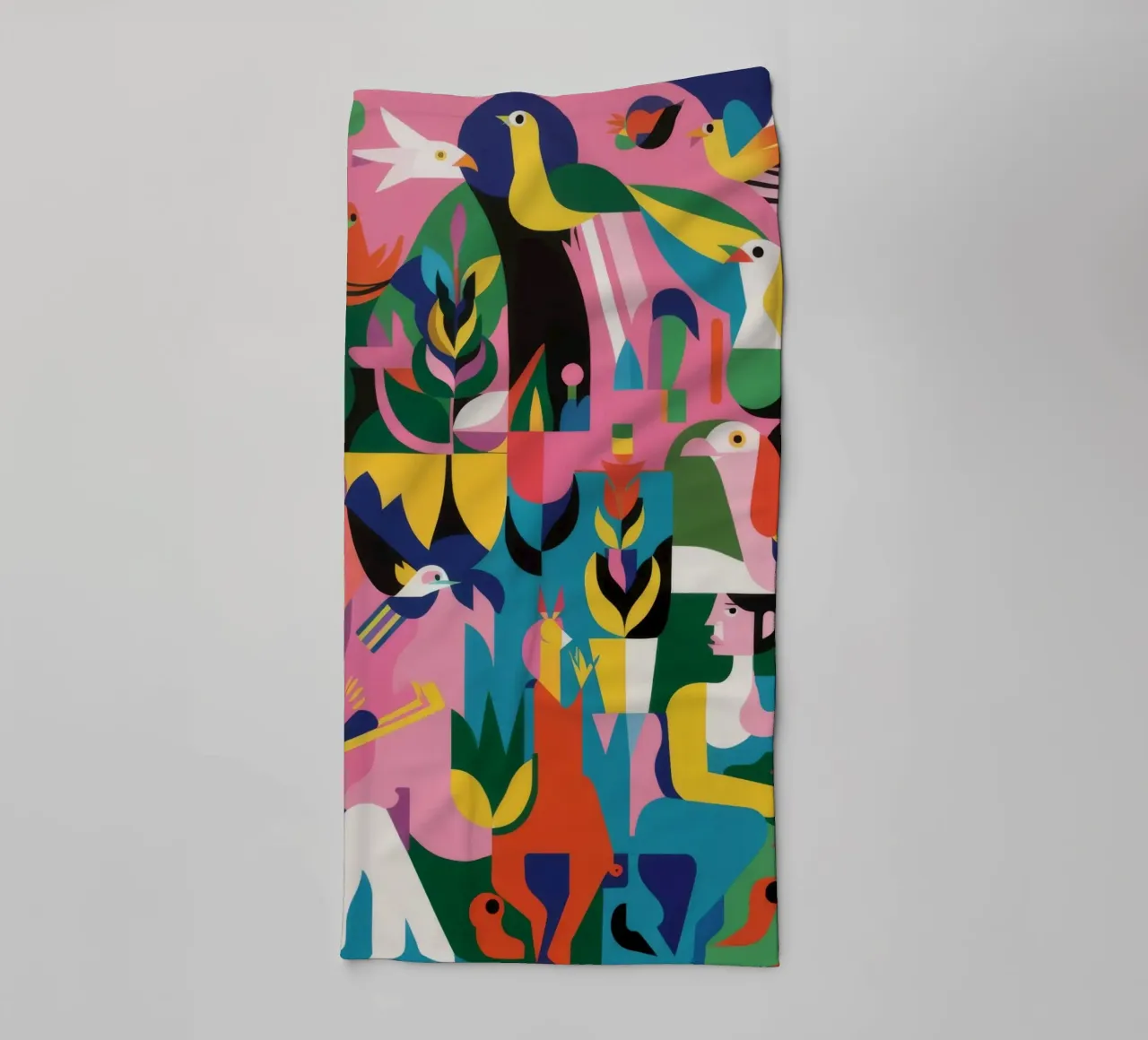 Abstract Garden towel by Petal Canvas