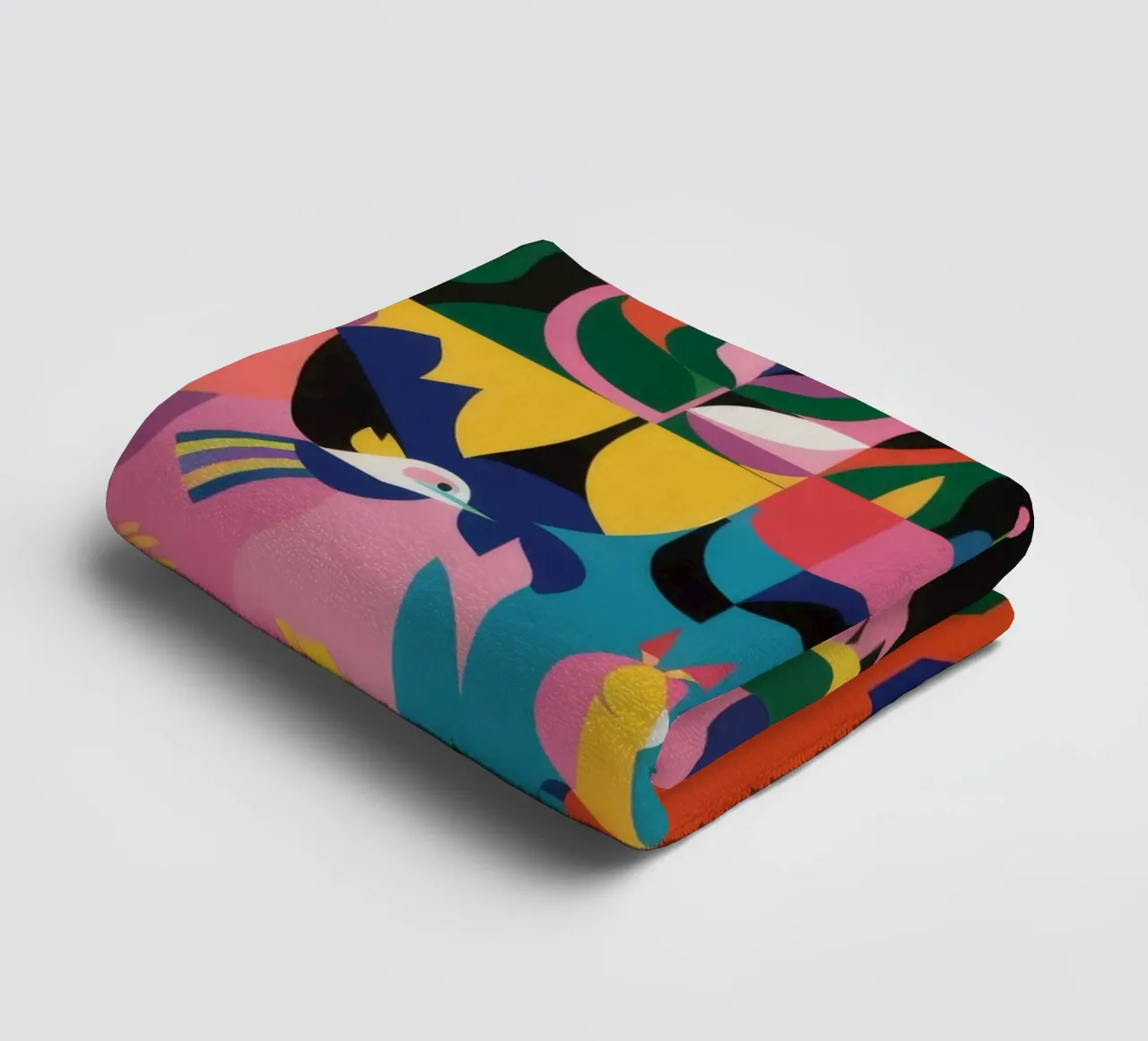 Abstract Garden towel by Petal Canvas
