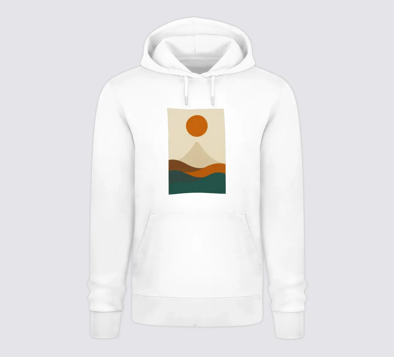 Monte Fuji - Sole di seppia felpa con cappuccio da Affiches Soleil & Déco Lumineuse – Sunny
