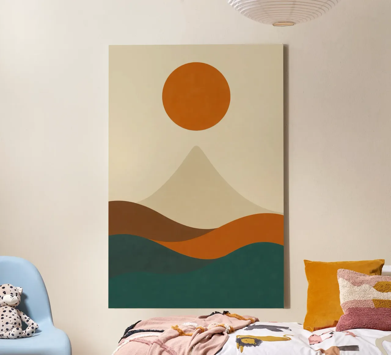 Monte Fuji - Sole di seppia tela con Cornice a cassetta da Affiches Soleil & Déco Lumineuse – Sunny