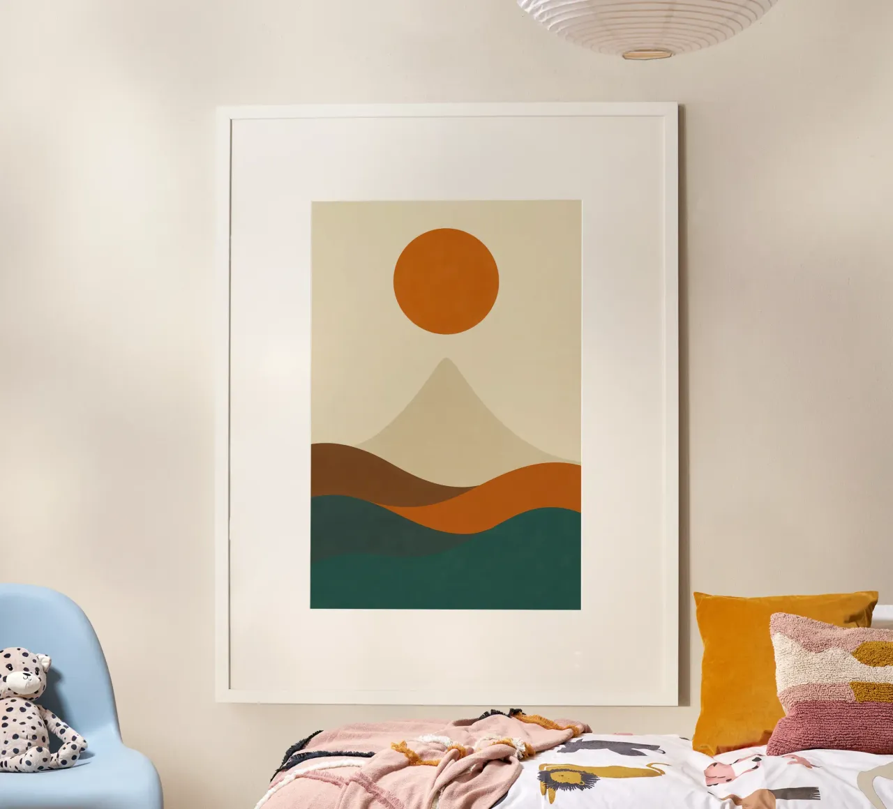 Monte Fuji - Sole di seppia poster con telaio in alluminio da Affiches Soleil & Déco Lumineuse – Sunny