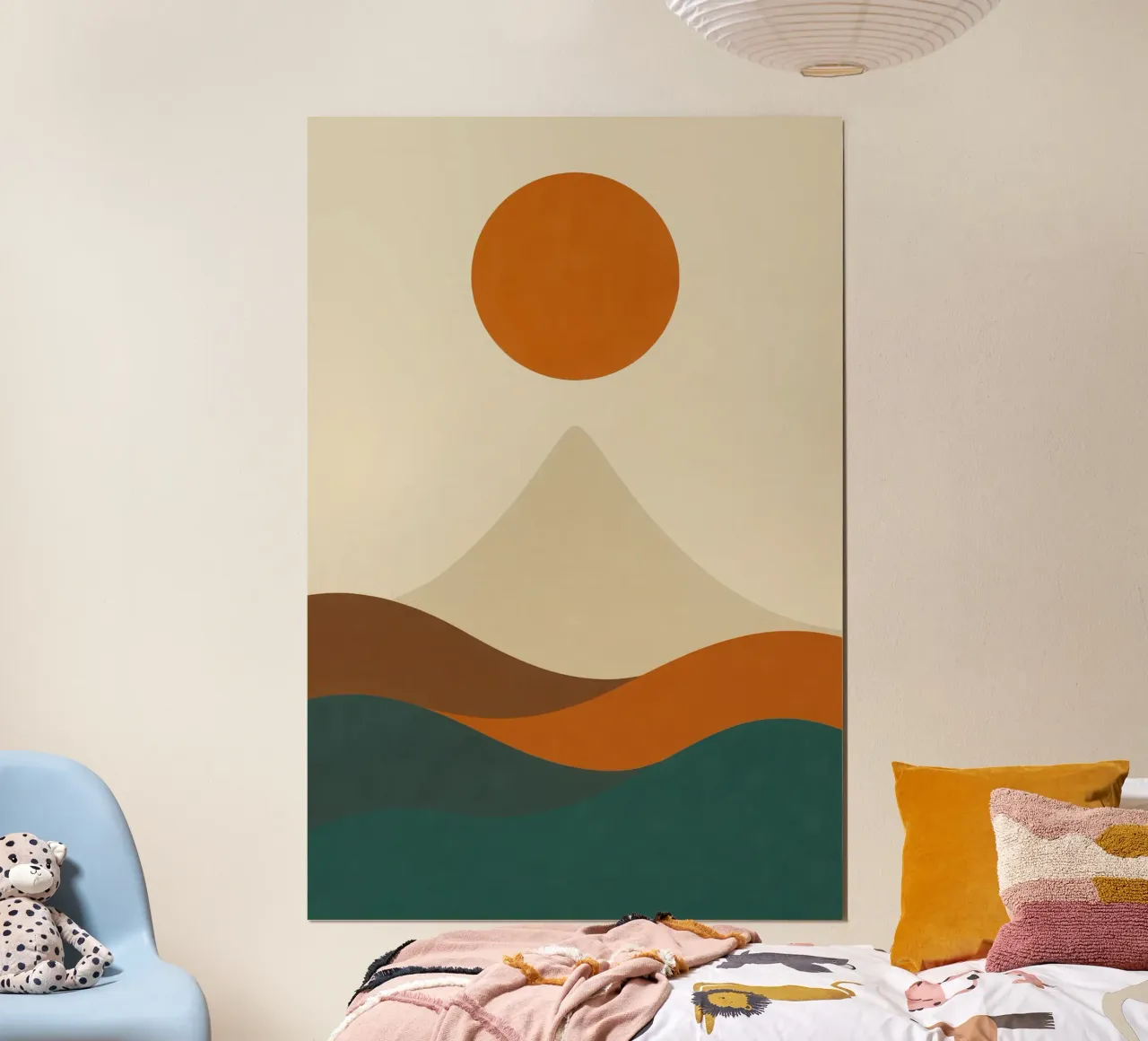 Monte Fuji - Sole di seppia poster con telaio in alluminio da Affiches Soleil & Déco Lumineuse – Sunny