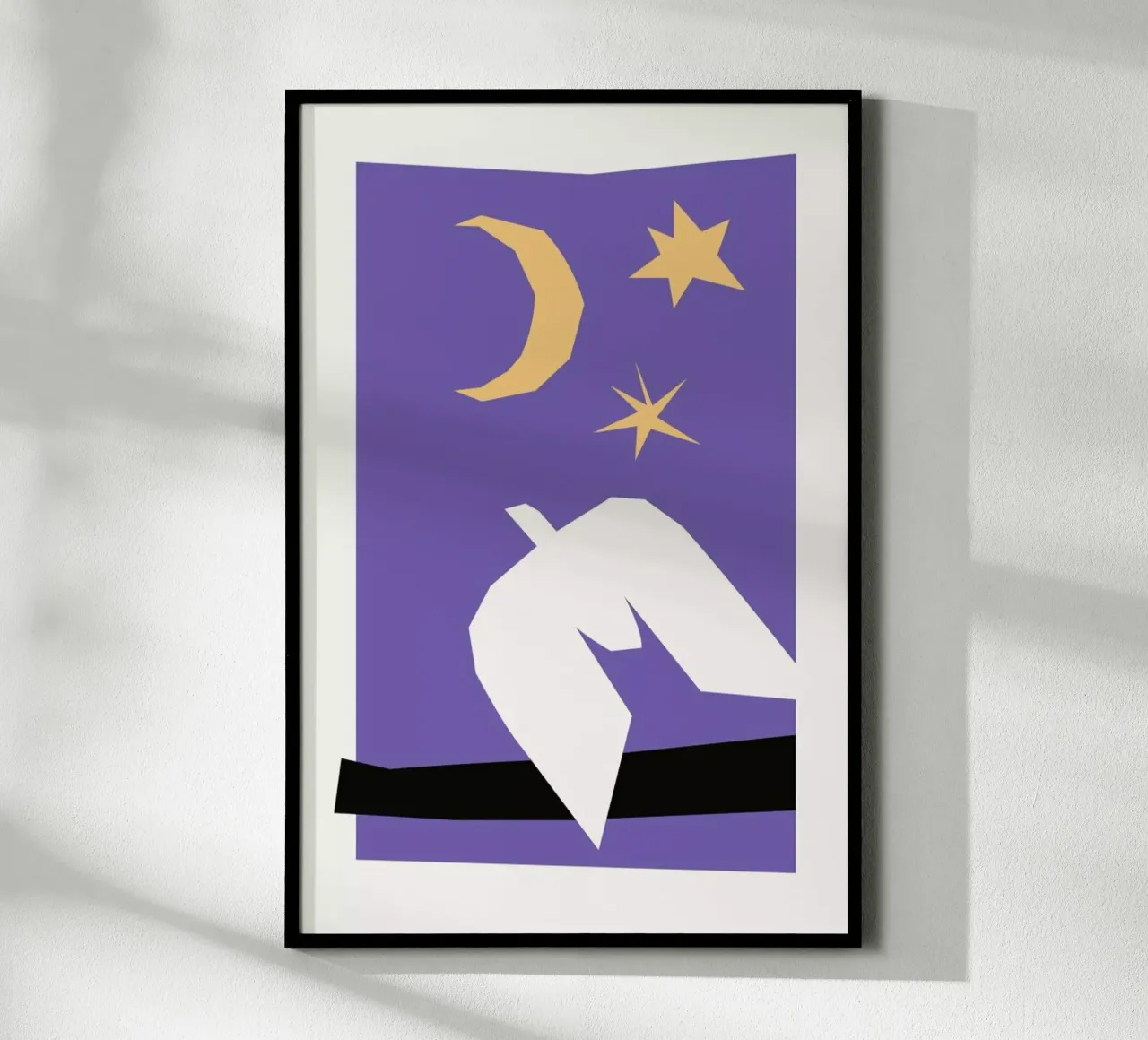 Night Dove Pantone poster con telaio in legno da Pure