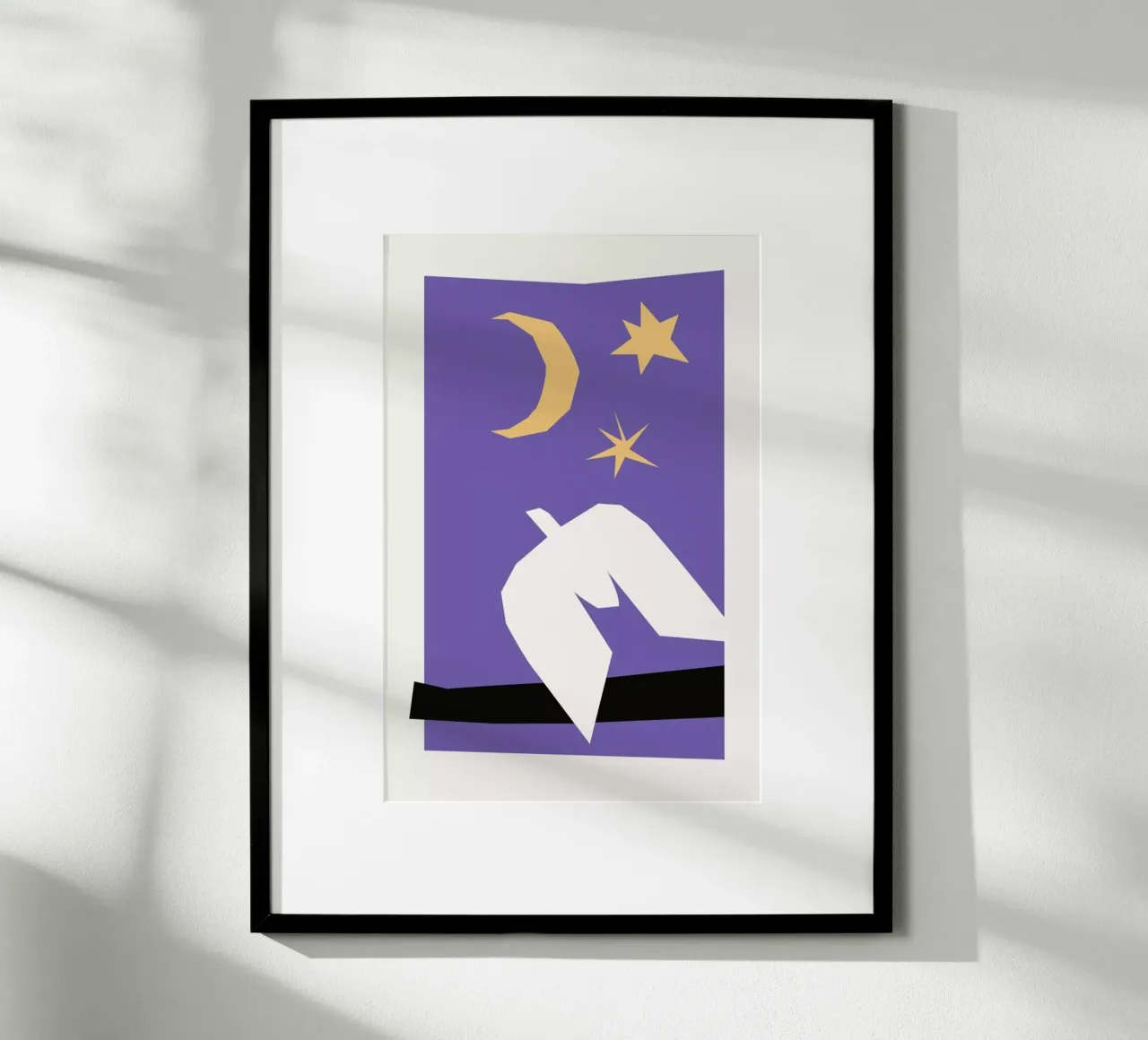 Night Dove Pantone poster con telaio in legno da Pure