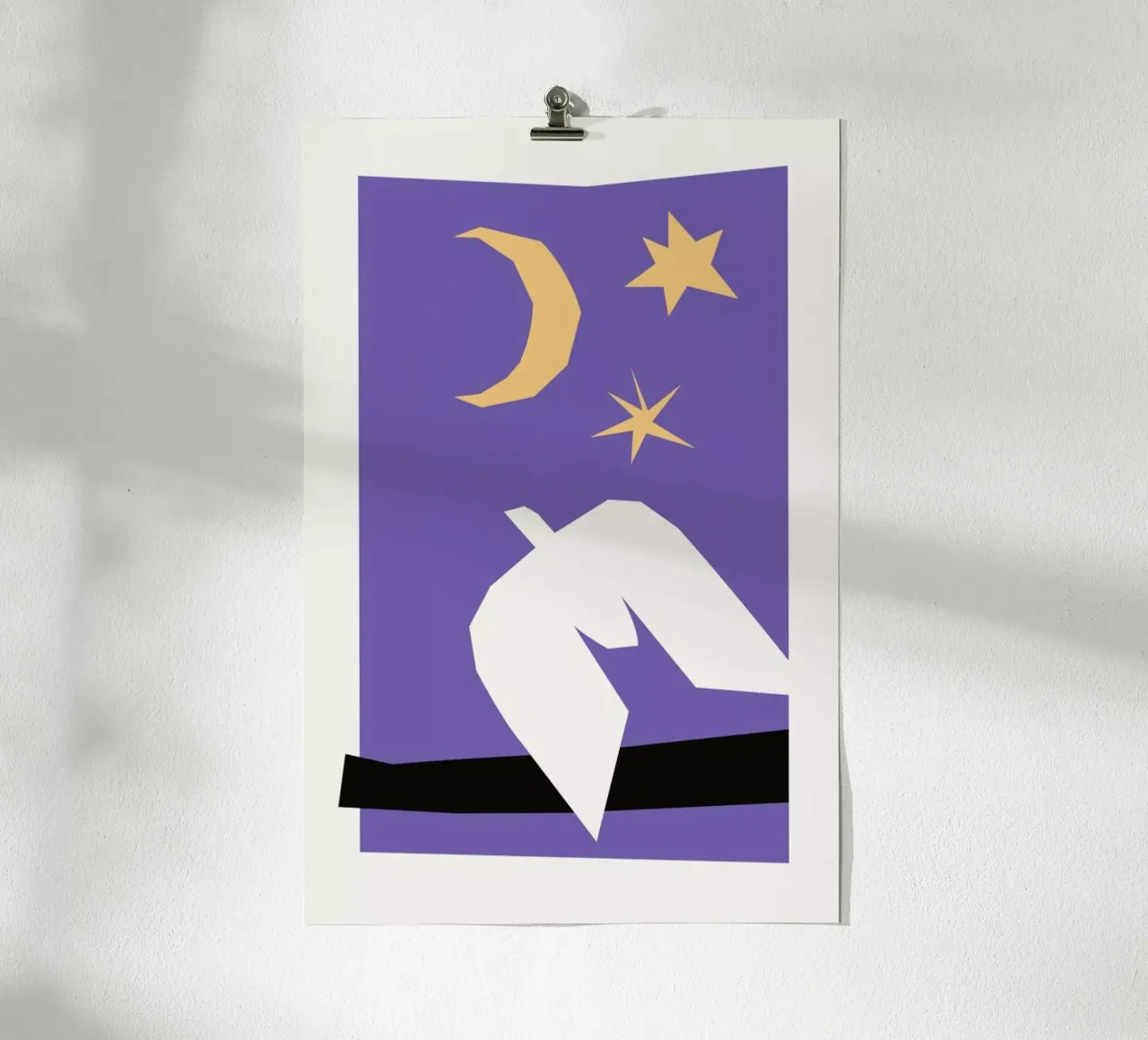 Night Dove Pantone poster con telaio in legno da Pure