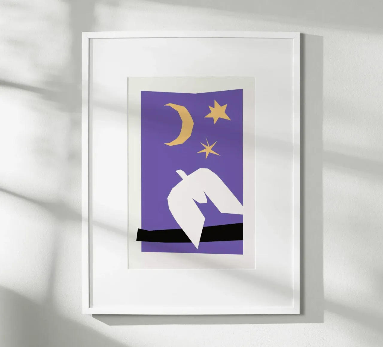 Night Dove Pantone poster con telaio in legno da Pure