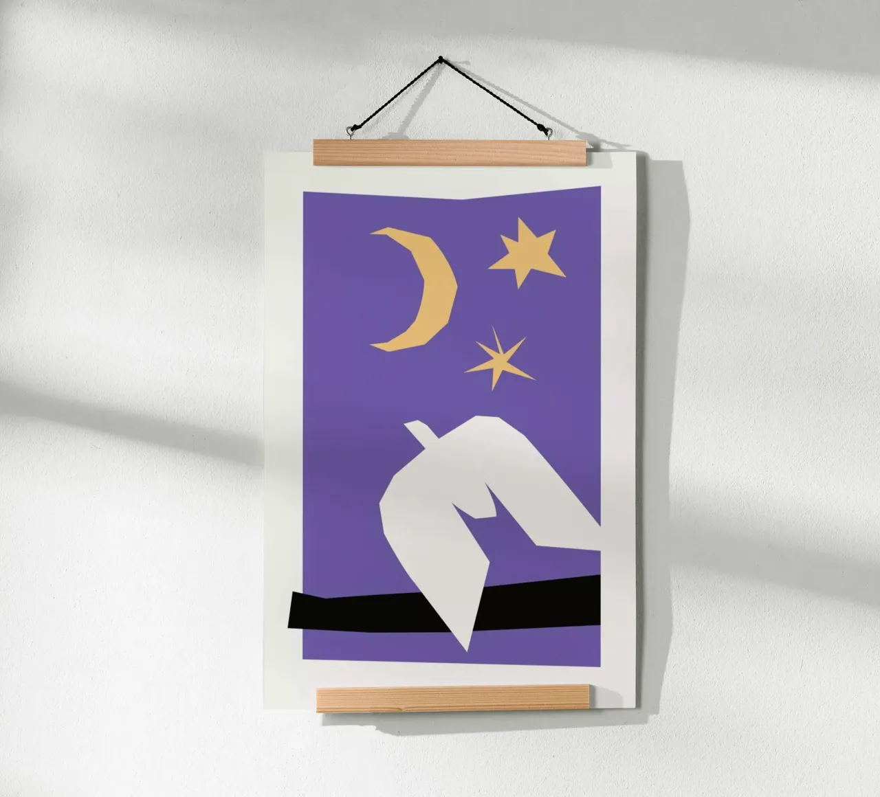 Night Dove Pantone poster con telaio in legno da Pure