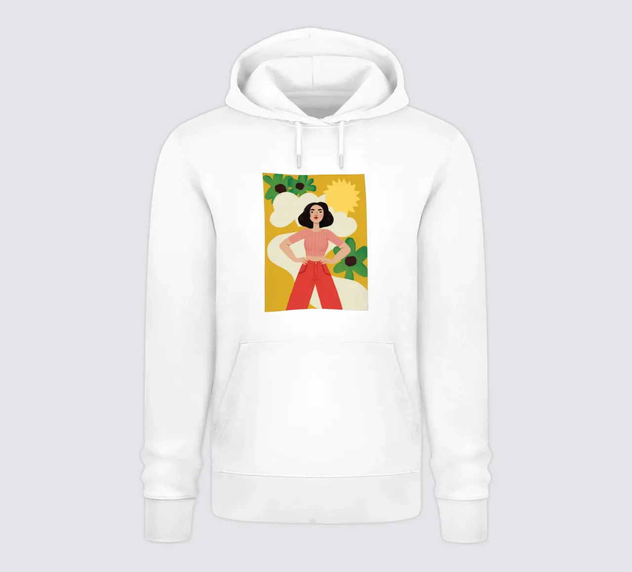 Giornata di sole felpa con cappuccio da Petal Canvas