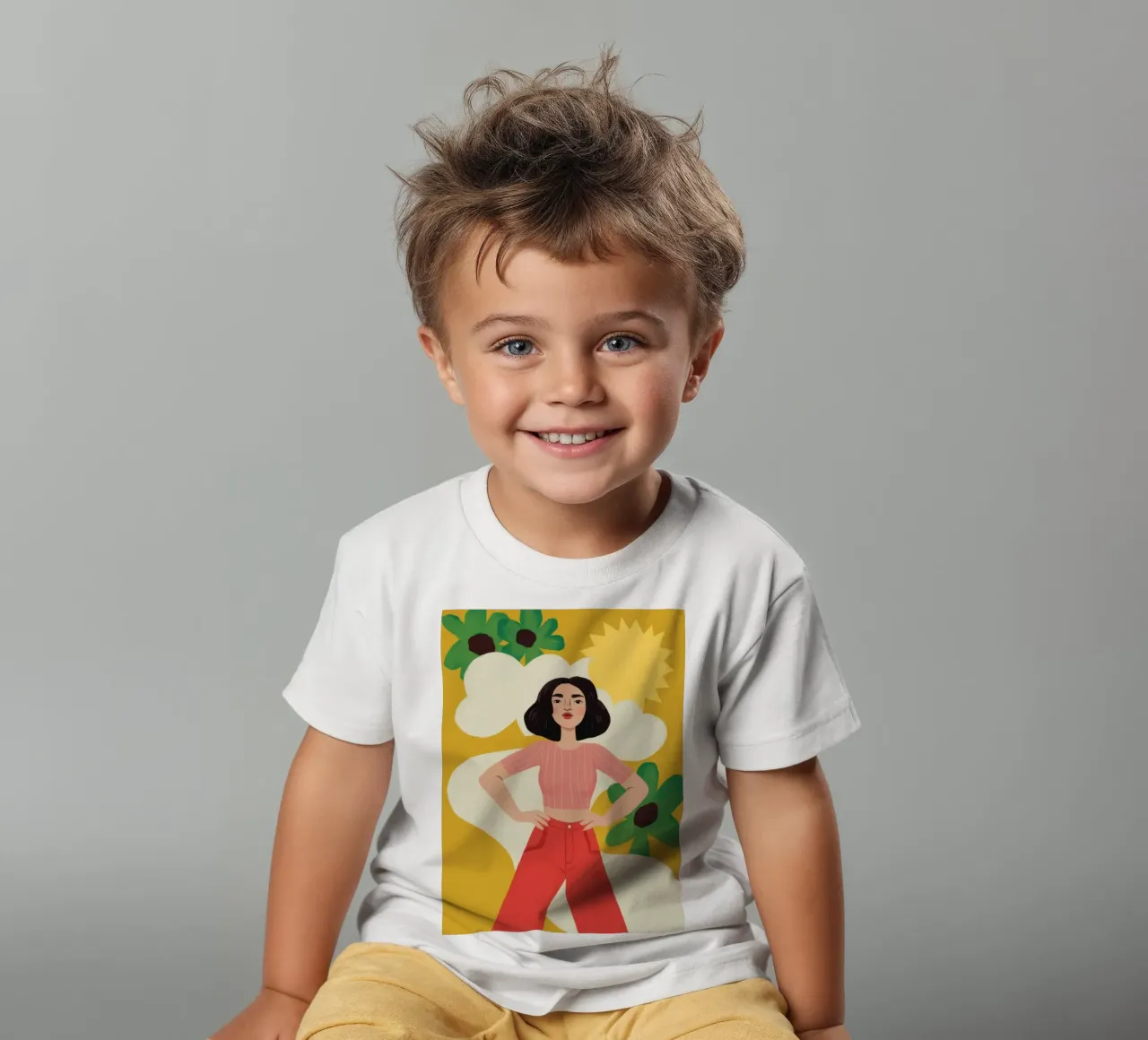 Sunny Day kids t-shirt by Petal Canvas
