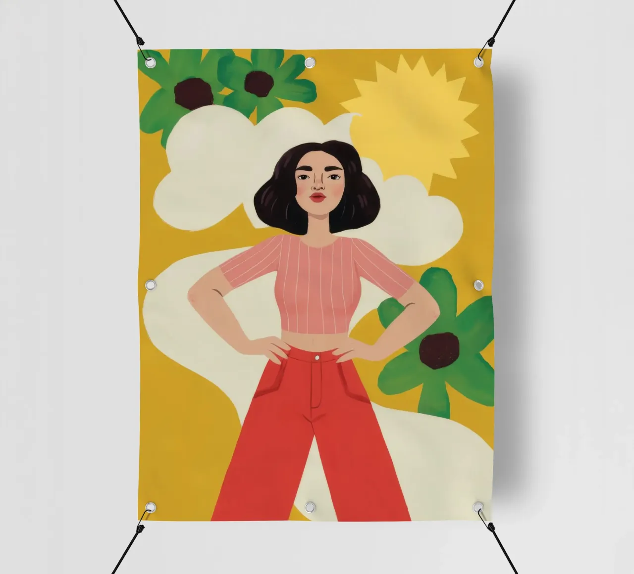 Giornata di sole telo in pvc da Petal Canvas