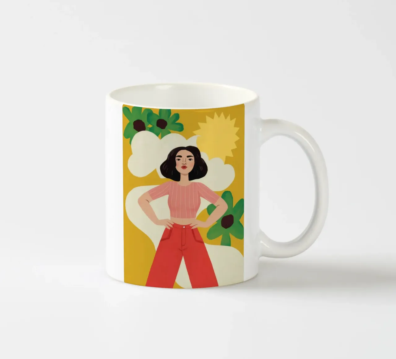 Giornata di sole tazza in ceramica da Petal Canvas