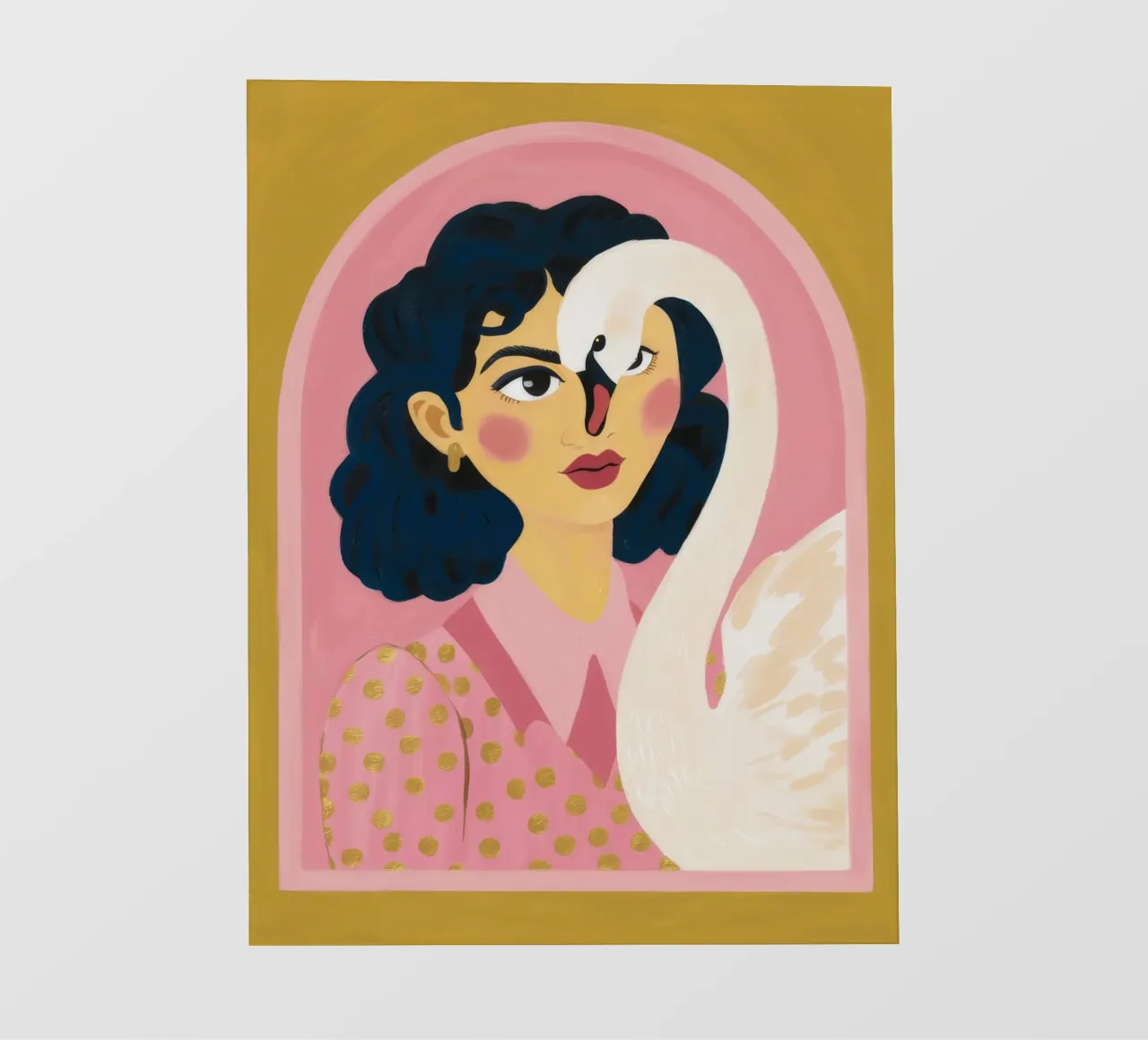Abbraccio etereo del cigno telo in pvc da Petal Canvas