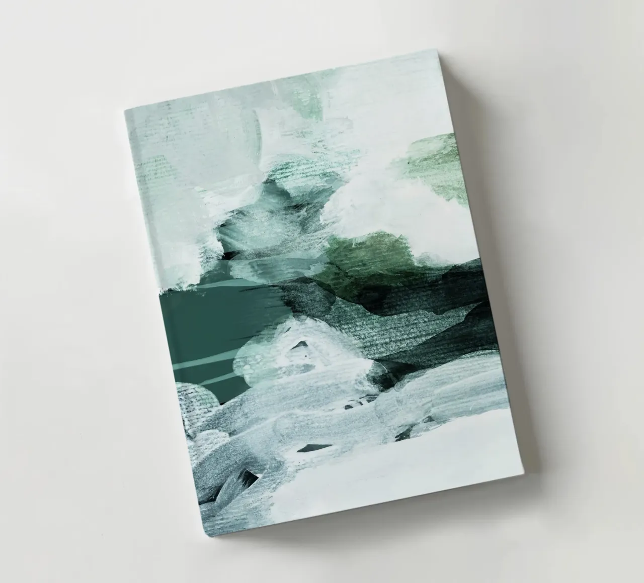 grey green brushstrokes 1 notebook by IRIS LEHNHARDT FINE ART