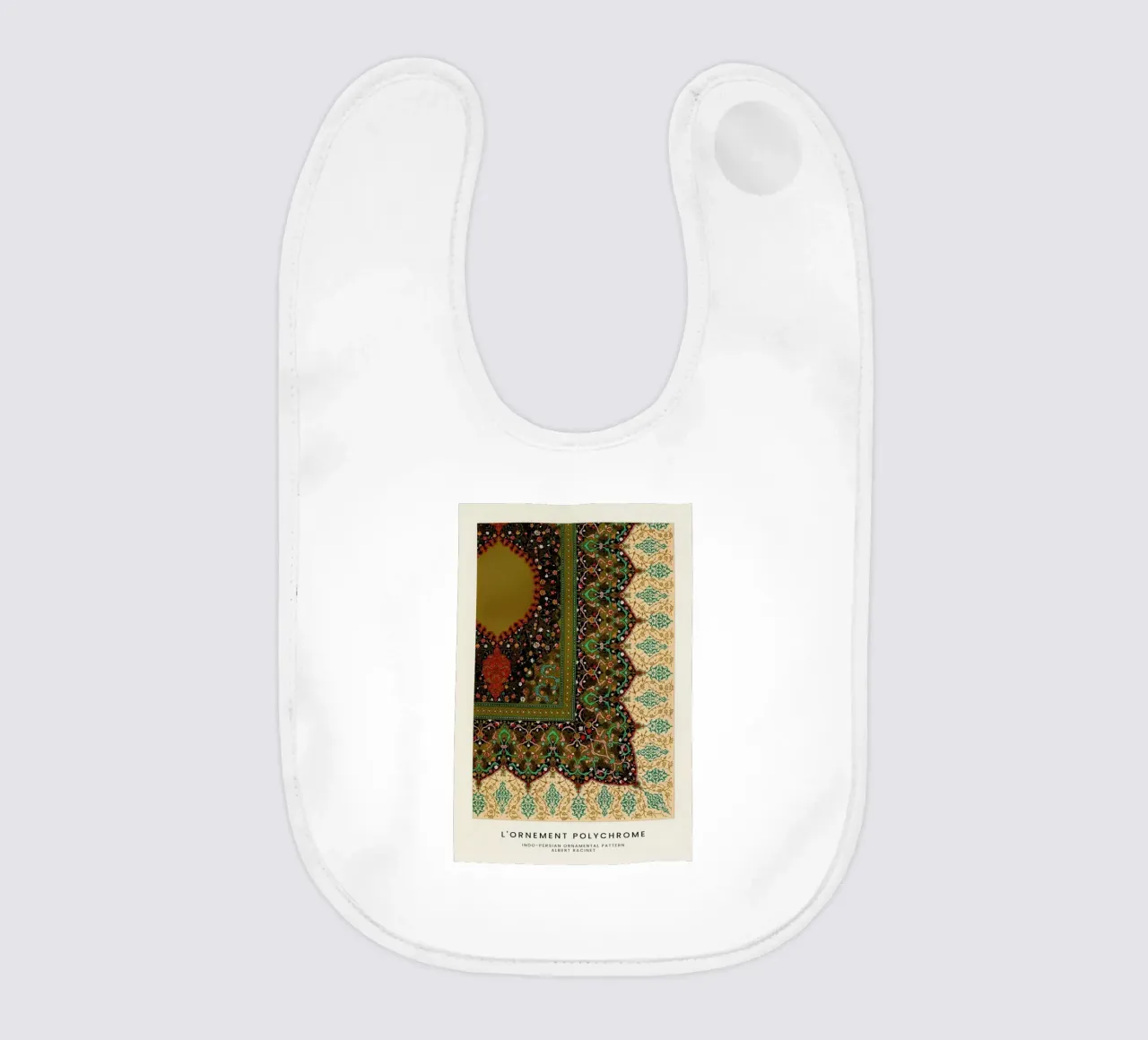 Racinet -  Indo-Persian Ornamental Pattern bavaglino da Vintage by JUNIQE