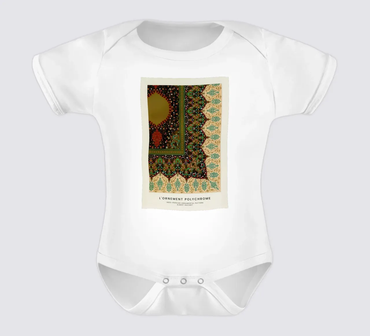 Racinet -  Indo-Persian Ornamental Pattern body neonato maniche corte da Vintage by JUNIQE