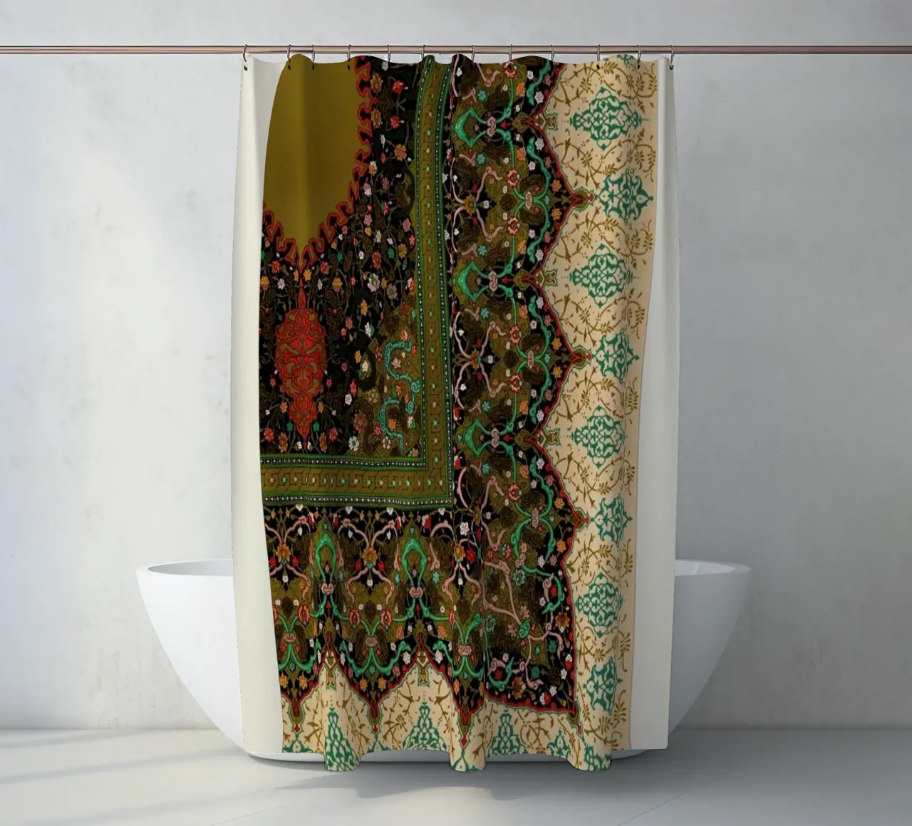 Racinet -  Indo-Persian Ornamental Pattern tenda da doccia da Vintage by JUNIQE
