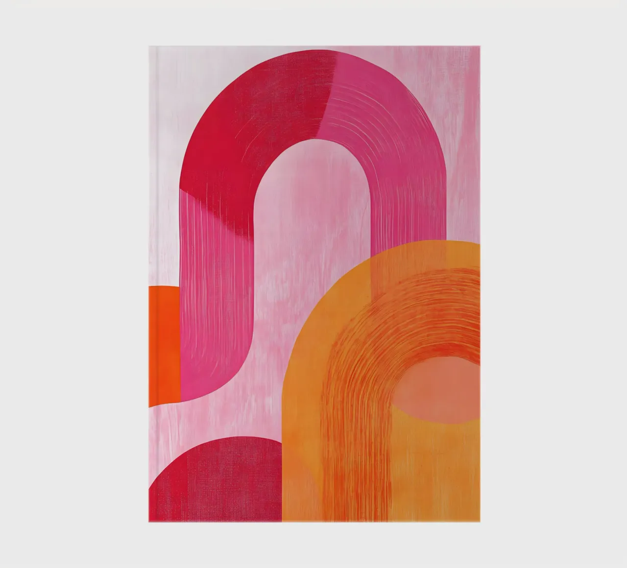 Pink and Orange Abstract notebook by Gypsy Galleria