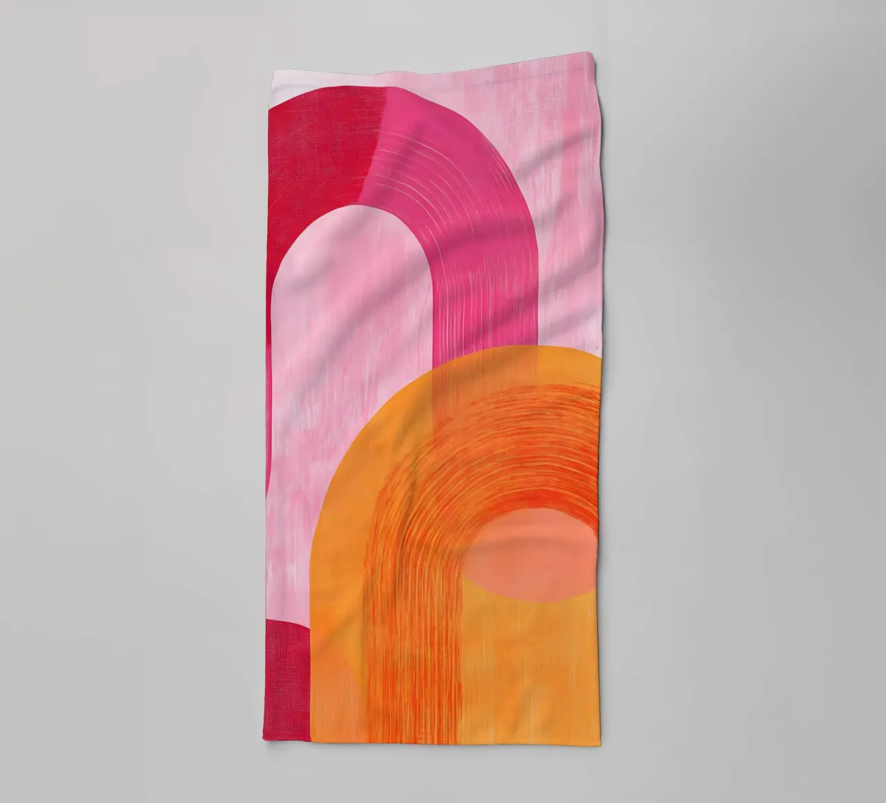 Pink and Orange Abstract asciugamano da bagno da Gypsy Galleria