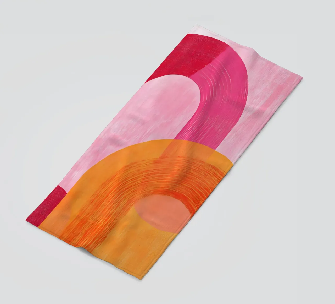 Pink and Orange Abstract telo mare da Gypsy Galleria