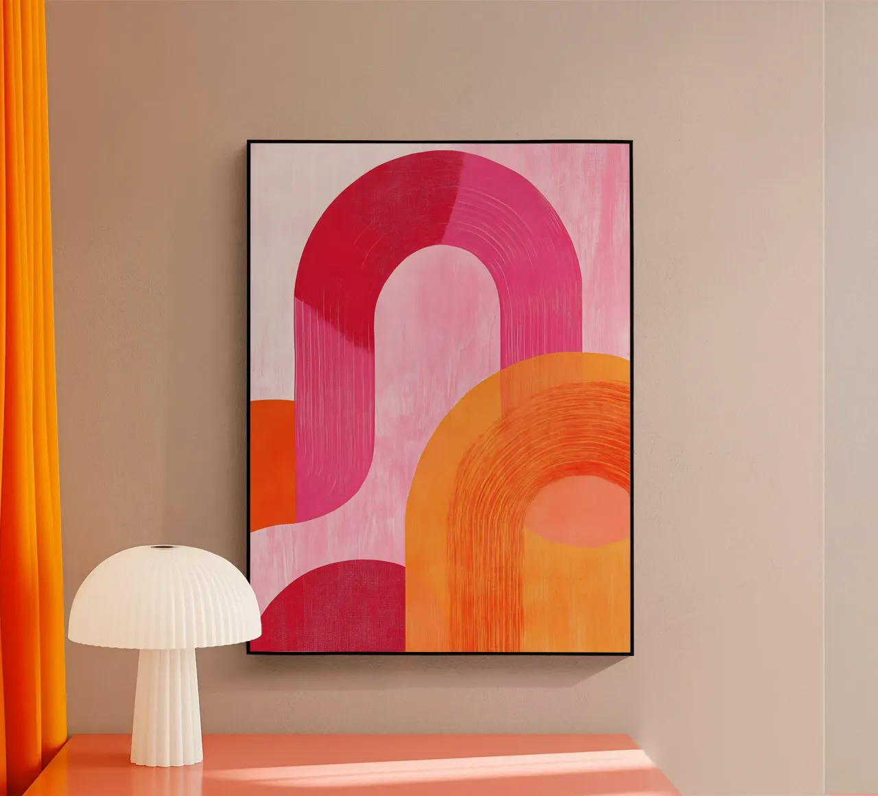 Pink and Orange Abstract plexiglass da Gypsy Galleria
