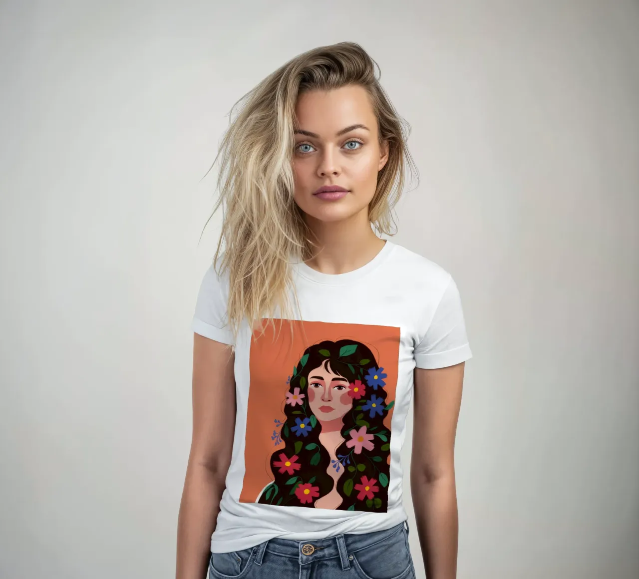 Blühende Haarharmonie Frauen T-Shirt von Petal Canvas