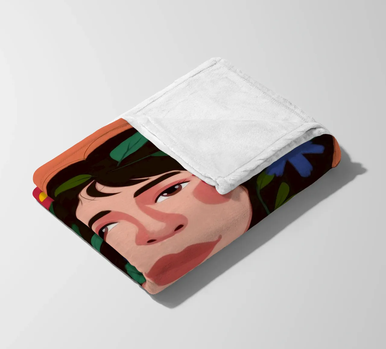 Blossoming Hair Harmony fleece blanket by Petal Canvas