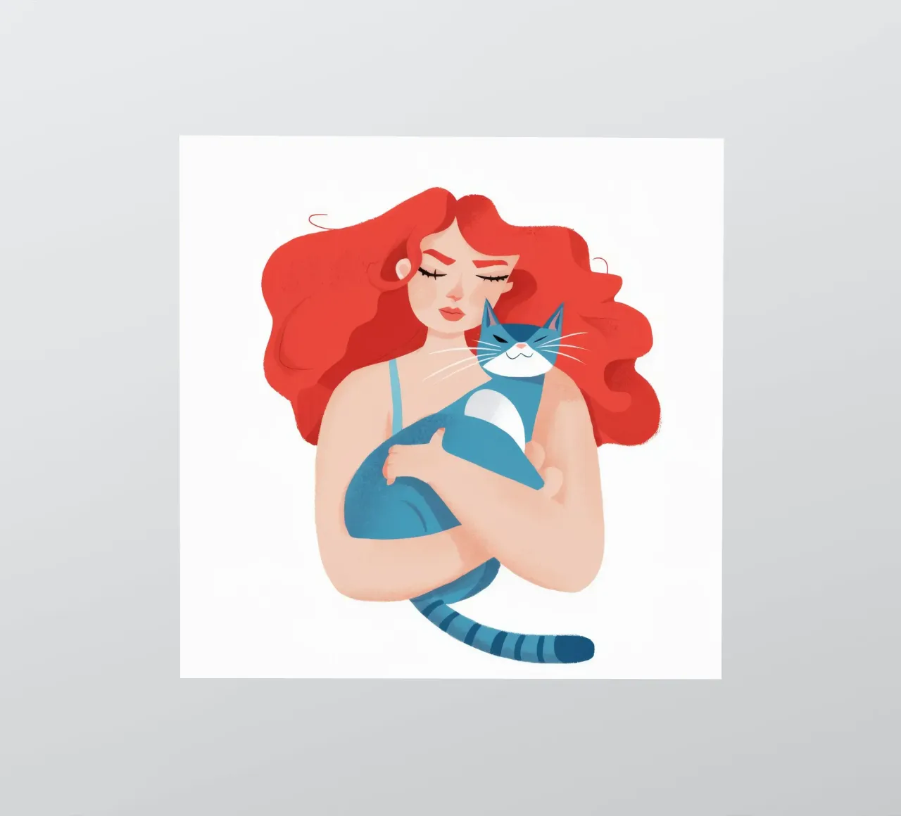 Feline Affection Embrace sticker by Petal Canvas