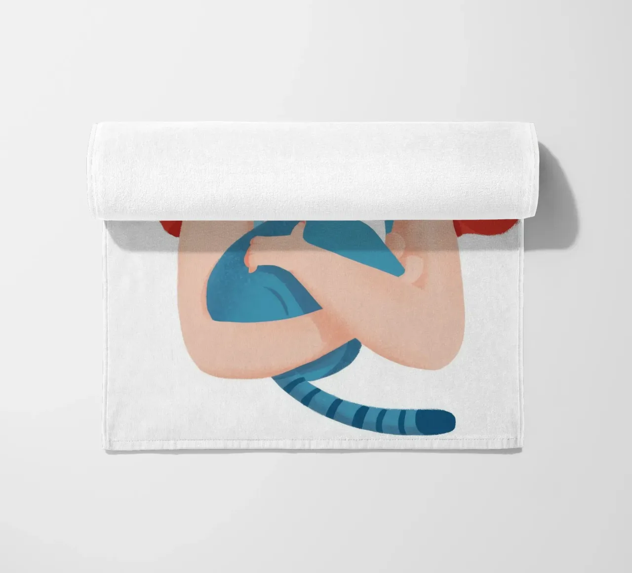 Abbraccio di affetto felino telo mare da Petal Canvas