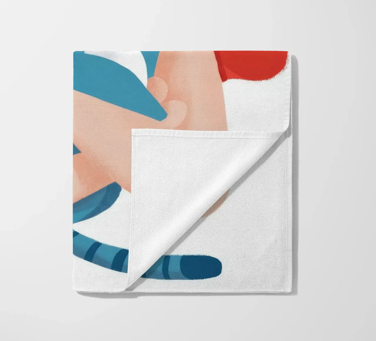 Abbraccio di affetto felino telo mare da Petal Canvas